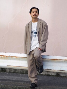 「JOURNAL STANDARD（ジャーナルスタンダード）のアイテム（セットアップ）」を使った、ジャーナルスタンダード メンズさん（メンズ・175cm）の春コーディネート