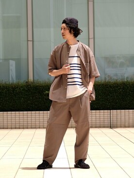 「JOURNAL STANDARD（ジャーナルスタンダード）のアイテム（帽子）」を使った、ジャーナルスタンダード メンズさん（メンズ・180cm）の春コーディネート