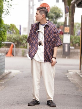 「KEEN（キーン）のアイテム（シューズ）」を使った、ジャーナルスタンダード メンズさん（メンズ・164cm）の夏コーディネート