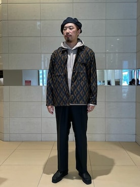 「halo commodity（ハロ　コモディティー）のアイテム（ハンチング/ベレー帽）」を使った、ジャーナルスタンダード メンズさん（メンズ・178cm）の秋コーディネート