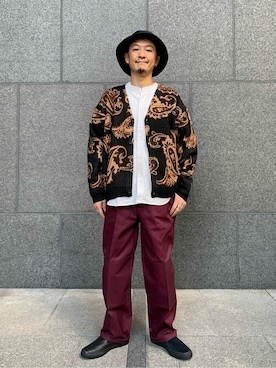 「TENBOX（テンボックス）のアイテム（スリッポン）」を使った、ジャーナルスタンダード メンズさん（メンズ・172cm）の秋コーディネート