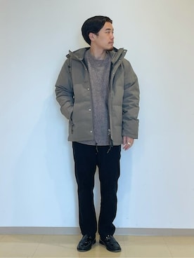 「クルーネックニット」｜ジャーナルスタンダード メンズさん（メンズ・163cm）の秋コーディネート