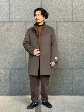 「JOURNAL STANDARD（ジャーナルスタンダード）のアイテム（チェスターコート）」を使った、ジャーナルスタンダード メンズさん（メンズ・172cm）の秋コーディネート