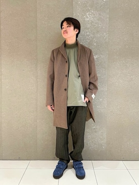 「JOURNAL STANDARD（ジャーナルスタンダード）のアイテム（チェスターコート）」を使った、ジャーナルスタンダード メンズさん（メンズ・174cm）の冬コーディネート