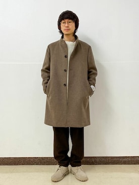 「JOURNAL STANDARD（ジャーナルスタンダード）のアイテム（チェスターコート）」を使った、ジャーナルスタンダード メンズさん（メンズ・165cm）の冬コーディネート