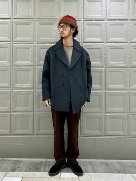 「JOURNAL STANDARD（ジャーナルスタンダード）のアイテム（チェスターコート）」を使った、ジャーナルスタンダード メンズさん（メンズ・175cm）の冬コーディネート
