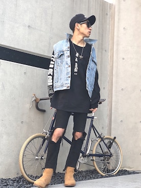 「RICHARDSON（リチャードソン）のアイテム（帽子）」を使った、後藤ユースケさん（メンズ・171cm）の冬コーディネート