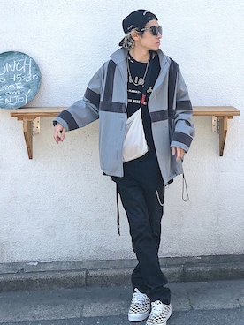 「RICHARDSON（リチャードソン）のアイテム（帽子）」を使った、後藤ユースケさん（メンズ・171cm）の春コーディネート