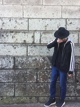 「アイテム（ジャージ）」を使った、bpさん（メンズ・175cm・10代）の冬コーディネート