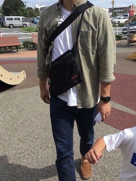 「A.P.C.（アーペーセー）のアイテム（ローファー）」を使った、naoさん（メンズ・175cm）の秋コーディネート