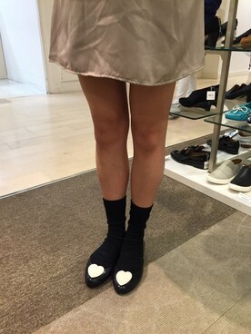 「アイテム（レインシューズ、ブルー系）」を使った、fauxpas1さん（レディース・165cm）の春コーディネート