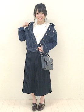 「rps（アールピーエス）のアイテム（ジャケット/アウター）」を使った、まるさん（レディース・153cm）の春コーディネート