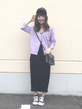 「ラベンダー」｜まるさん（レディース・153cm）の春コーディネート