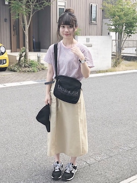 「bodurine（ボドゥリネ）のアイテム」を使った、まるさん（レディース・153cm）の夏コーディネート