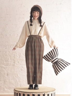 「and R（アンドアール）のアイテム（その他パンツ）」を使った、まるさん（レディース・153cm）の秋コーディネート