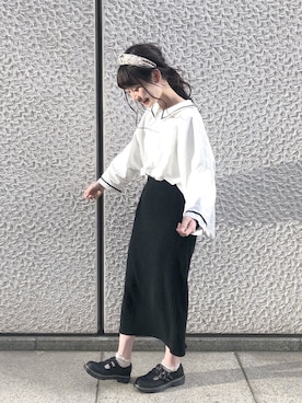 「POU DOU DOU（プードゥドゥ）のアイテム」を使った、まるさん（レディース・153cm）の夏コーディネート