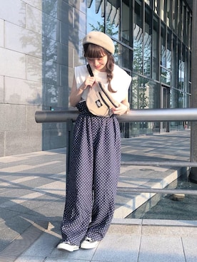 「studio CLIP（スタディオクリップ）のアイテム（帽子）」を使った、まるさん（レディース・153cm）の秋コーディネート