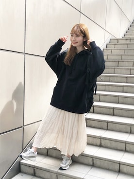 「アイテム（パーカー）」を使った、まるさん（レディース・153cm・20代）の春コーディネート