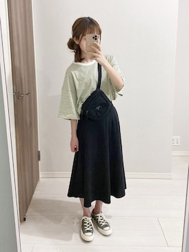 「ehka sopo（エヘカソポ）のアイテム」を使った、まるさん（レディース・153cm）の春コーディネート