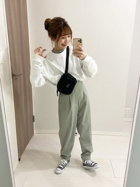 「DOUBLE NAME（ダブルネーム）のアイテム」を使った、まるさん（レディース・153cm）の春コーディネート