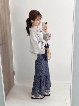 「ehka sopo（エヘカソポ）のアイテム」を使った、まるさん（レディース・153cm）の春コーディネート