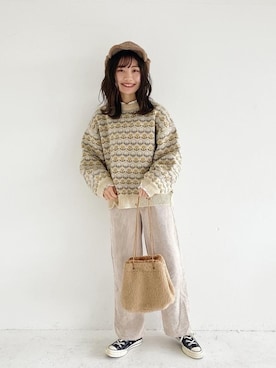 「ehka sopo（エヘカソポ）のアイテム」を使った、まるさん（レディース・153cm）の秋コーディネート