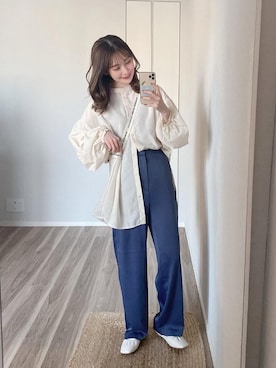 「ehka sopo（エヘカソポ）のアイテム」を使った、まるさん（レディース・153cm）の春コーディネート