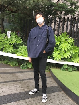 「MSPC（エムエスピーシー）のアイテム」を使った、ATSUさん（メンズ・179cm）の春コーディネート