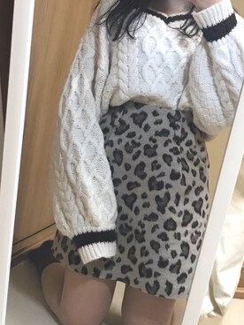 「へザー」｜「アイテム（レッグウェア）」を使った、AKUさん（レディース・154cm）の冬コーディネート