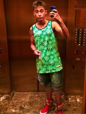 「Abercrombie&Fitch（アバークロンビーアンドフィッチ）のアイテム（その他）」を使った、Patrick Murakamiさん（メンズ・175cm）の冬コーディネート