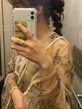 「Ameri（アメリ）のアイテム（ドレス）」を使った、naomaruさん（レディース・156cm）の夏コーディネート