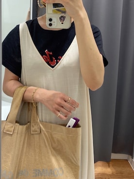 「Marc by Marc Jacobs（マークバイマークジェイコブス）のアイテム（トップス）」を使った、naomaruさん（レディース・156cm）の夏コーディネート