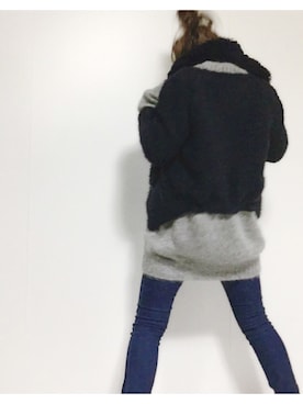 「ISABEL MARANT（イザベルマラン）のアイテム（ジャケット/アウター）」を使った、mihoさん（レディース・158cm）の冬コーディネート