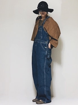 「足袋」｜「アイテム（サロペット/オーバーオール）」を使った、mihoさん（レディース・158cm）の春コーディネート
