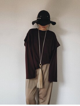 FUMIKA_UCHIDAのハットを使った人気ファッションコーディネート - WEAR