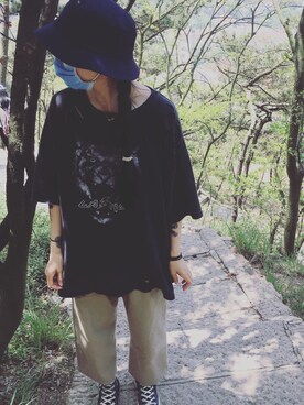 「MUJI Labo（ムジラボ）のアイテム（キャップ）」を使った、zuzzuさん（レディース・170cm）の春コーディネート