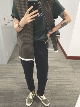 「盐系风格」｜「アイテム（パンツ）」を使った、zuzzuさん（レディース・170cm）の春コーディネート