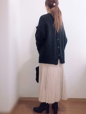 「スウェードスカート」｜satomiさん（レディース・164cm）の春コーディネート