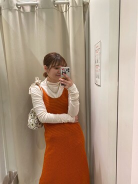 Kbf ケイビーエフ のワンピース ドレス オレンジ系 を使った人気ファッションコーディネート Wear