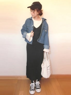 デニムジャケットを使った キャミワンピ のレディース人気ファッションコーディネート ユーザー Wearista Wear