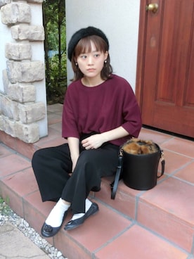 「アイテム（イヤリング）」を使った、chicchimoさん（レディース・152cm・20代）の秋コーディネート