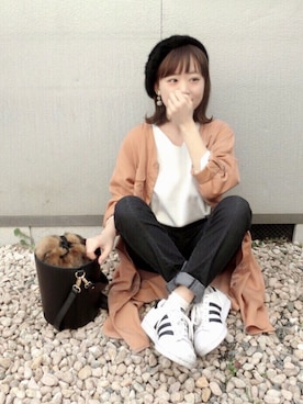 「アイテム（シャツワンピース）」を使った、chicchimoさん（レディース・152cm・20代）の秋コーディネート
