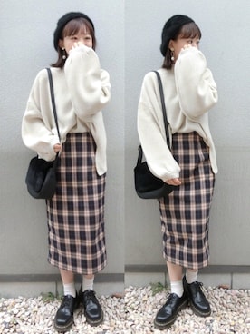 「アイテム（イヤリング）」を使った、chicchimoさん（レディース・152cm・20代）の秋コーディネート