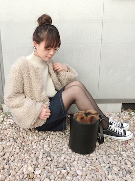 「アイテム（イヤリング）」を使った、chicchimoさん（レディース・152cm・20代）の秋コーディネート