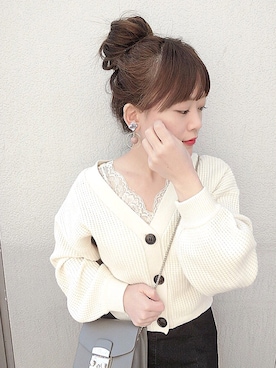 「アイテム（イヤリング）」を使った、chicchimoさん（レディース・152cm・20代）の冬コーディネート