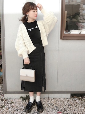 「アイテム（イヤリング）」を使った、chicchimoさん（レディース・152cm・20代）の春コーディネート
