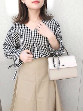 「アイテム（イヤリング）」を使った、chicchimoさん（レディース・152cm・20代）の春コーディネート