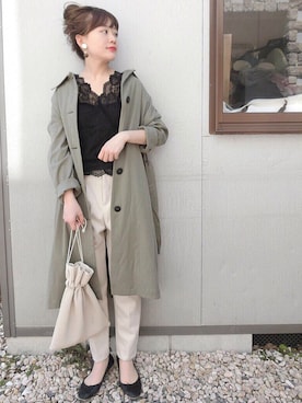 「アイテム（イヤリング）」を使った、chicchimoさん（レディース・152cm・20代）の春コーディネート