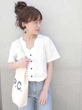 「アイテム（イヤリング）」を使った、chicchimoさん（レディース・152cm・20代）の夏コーディネート