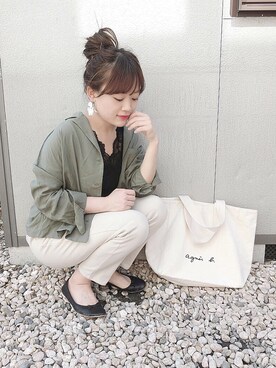 「アイテム（イヤリング）」を使った、chicchimoさん（レディース・152cm・20代）の夏コーディネート